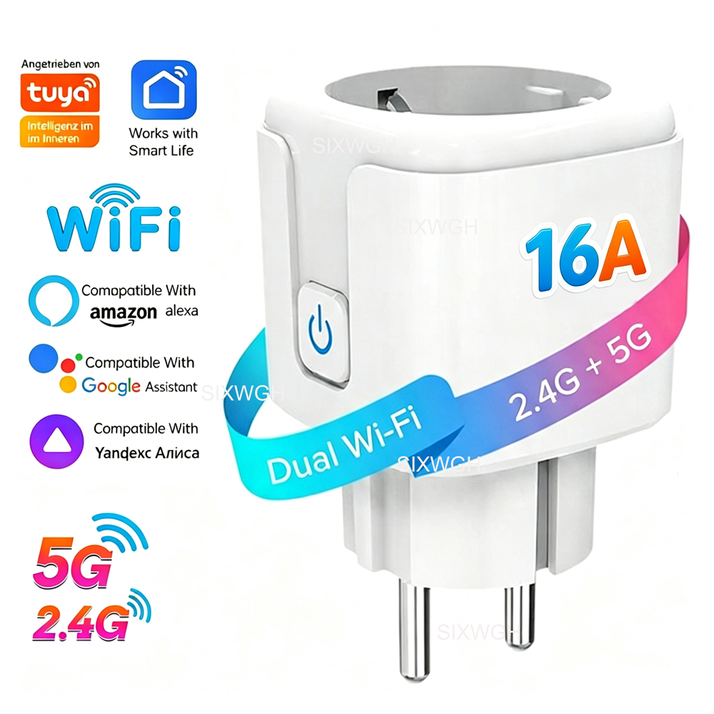 Умная розетка Tuya WiFi с подд – обзор и цена Timer Dual Outlet